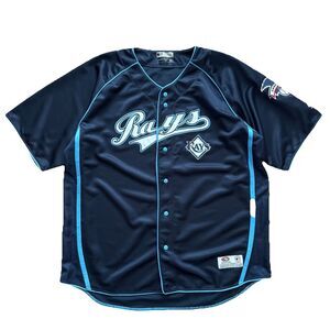 True Fan MLB Tampa Bay Rays Amerian League Baseball Jersey Size XL